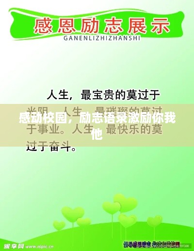 感动校园，励志语录激励你我他